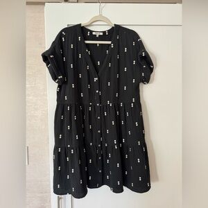 Madewell tiered mini dress lightspun gauze